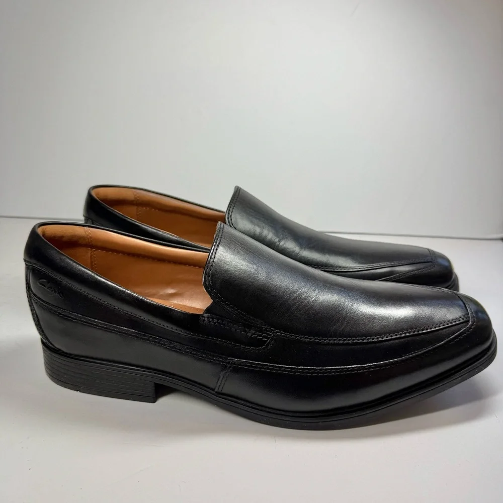 Clark’s Collection Tilden‎ Free Black Leather Men's Loafers Size 11 Wide